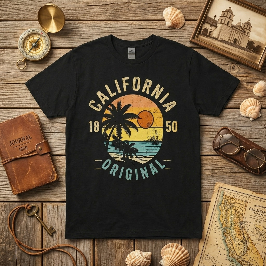 California Sunset Palms Tee